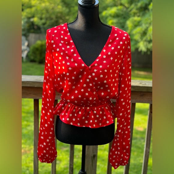 Show Me Your MuMu Tops - Show Me Your MuMu Richie Top Red Floral Revolve